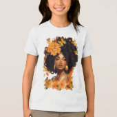 黒人の女性が弁解の余地なく十二番目の黒人のホイスト トライブレンドＴシャツ (正面)