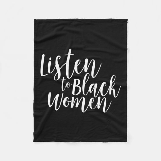黒人の女性に交差するバイポックフェミニストへ フリースブランケット (正面)