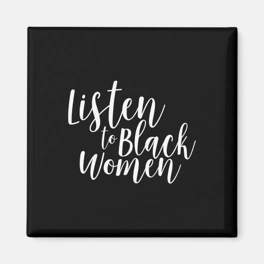 黒人の女性に交差するバイポックフェミニストへ マグネット (正面)