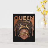 黒人の女性は強いメラニン女王アフリカ人を教育した カード (黄色い花)