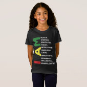 黒人の女性は強い教育を受知性があるけた Tシャツ (正面フル)