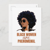 黒人の女性は驚異的だ シーズンポストカード (正面/裏面)