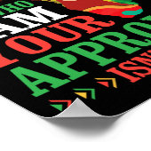 黒人の女性アフリカ私は私があなたの承認を受けている ポスター (角)