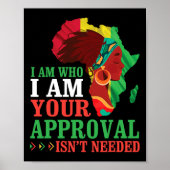 黒人の女性アフリカ私は私があなたの承認を受けている ポスター (正面)