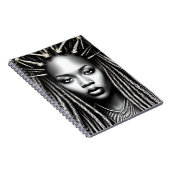 黒人の女性アフリカ系アメリカ人のメラニン・シエスタクイーン ノートブック (右側)