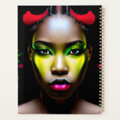 黒人の女性アフリカ系アメリカ人のメラニン・シエスタクイーン プランナー手帳 (裏面)