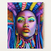 黒人の女性アフリカ系アメリカ人のメラニン・シエスタクイーン プランナー手帳 (裏面)