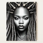 黒人の女性アフリカ系アメリカ人のメラニン・シエスタクイーン プランナー手帳 (裏面)