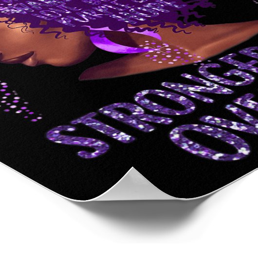 黒人の女性アフロ・アフリカ人は過剰摂取Awより強い ポスター (角)