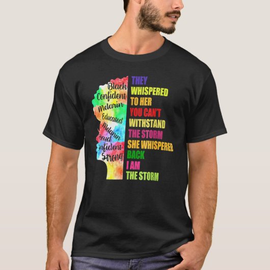 黒人の女性パワーは自信を持ってメラリン彼らはささやいた Tシャツ (正面)
