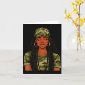 黒人の女性 無神経 ロックス カモガール ロックドゥの女性 カード (黄色い花)