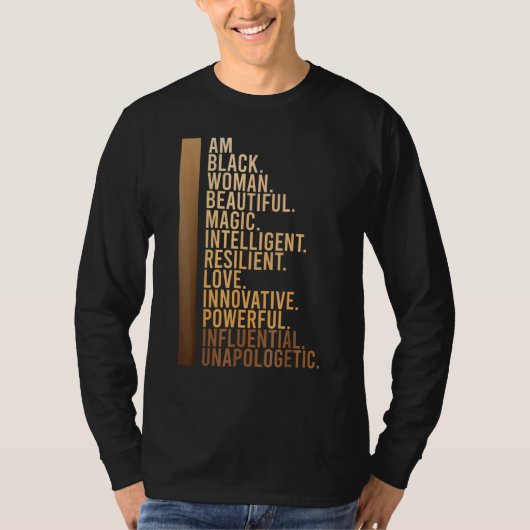 黒人の女性、黒人歴史月間、教育を受けた黒人 Tシャツ (正面)