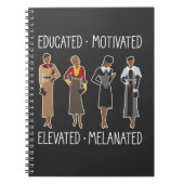 黒人の女王がアフリカ系意欲を起こアメリカ人を教育した ノートブック (正面)