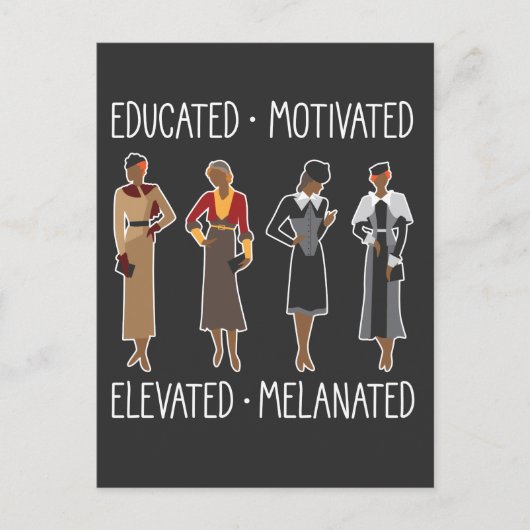 黒人の女王がアフリカ系意欲を起こアメリカ人を教育した ポストカード (正面)