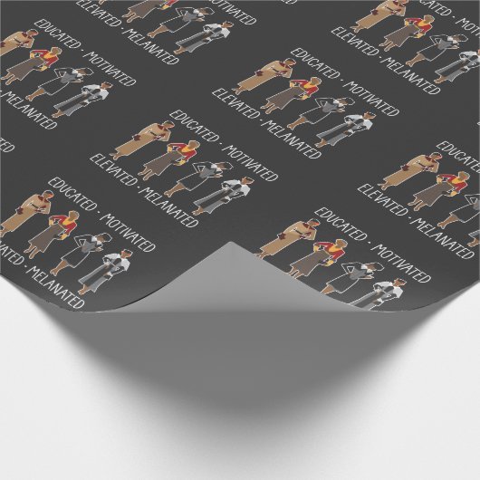 黒人の女王がアフリカ系意欲を起こアメリカ人を教育した ラッピングペーパー (角)