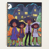 黒人の子供たちが町のハロウィン幽霊のよく出るに偶然出会う プランナー手帳 (正面)