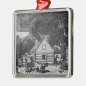 黒人の小屋 メタルオーナメント (左)