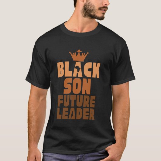 黒人の息子 未来のリーダー 黒人の歴史 アフロ アフリカ人 Tシャツ (正面)