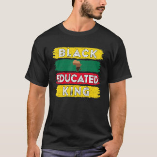黒人の教育を受けたキングブラックアフリカアメリカブラックH Tシャツ