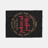 黒人の教頭がアフリカ系アメリカ人を愛する フリースブランケット (正面(横))