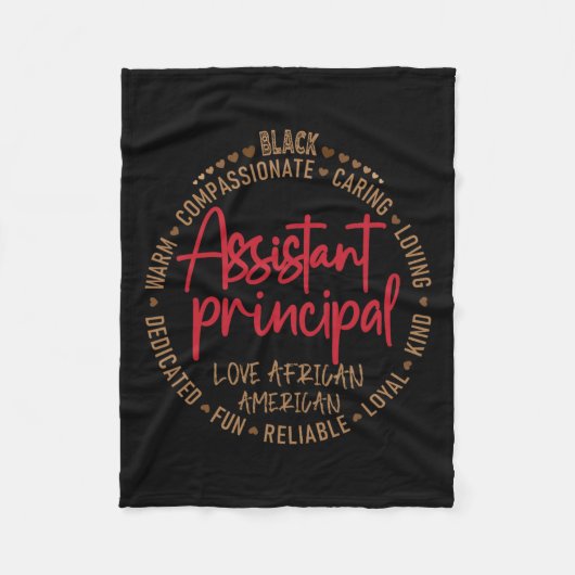 黒人の教頭がアフリカ系アメリカ人を愛する フリースブランケット (正面)