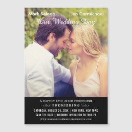 黒人の映結婚画ポスター写真が日付を保存