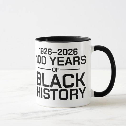 黒人の歴史のタイポグラフィ100年 マグカップ (右)