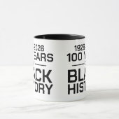 黒人の歴史のタイポグラフィ100年 マグカップ (中央)