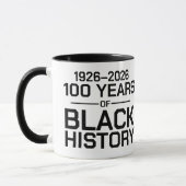 黒人の歴史のタイポグラフィ100年 マグカップ (左)