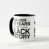 黒人の歴史のタイポグラフィ100年 マグカップ (正面左)