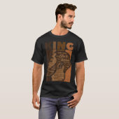 黒人の歴史の王 父 メラニン アフリカ系 Tシャツ (正面フル)