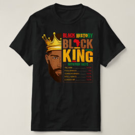 黒人の歴史の黒王 Tシャツ
