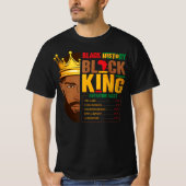 黒人の歴史の黒王 Tシャツ (正面)