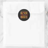 黒人の歴史のTシャツ 教師 黒人教師 Ma ラウンドシール (バッグ)