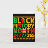 黒人の歴史はアメリカの歴史 アフリカの男性 女性 カード (黄色い花)