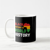 黒人の歴史は世界の歴史+アフリカ系アメリカ人月間 コーヒーマグカップ (左)
