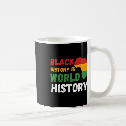 黒人の歴史は世界の歴史+アフリカ系アメリカ人月間 コーヒーマグカップ (右)