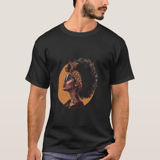 黒人の歴史ジューンティーグラフィック 自慢の黒人女性 Tシャツ (正面)