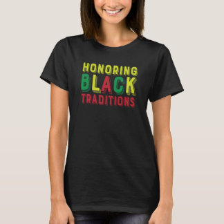 黒人の歴史月間の装飾 黒人の軌跡を称えて Tシャツ