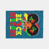 黒人の歴史月間 アフリカ系アメリカ人 ガールズTシャツ フリースブランケット (正面(横))