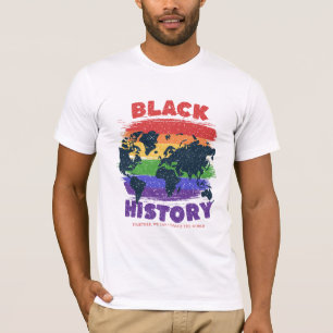 黒人の歴史月間 , 家族のための世界地図 Tシャツ
