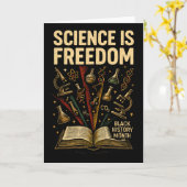 黒人の歴史月間 科学は自由 アフリカのルーツ ロオ カード (黄色い花)