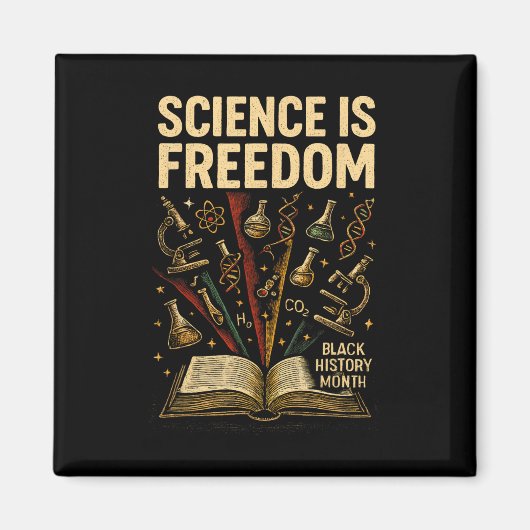 黒人の歴史月間 科学は自由 アフリカ系のルーツ マグネット (正面)