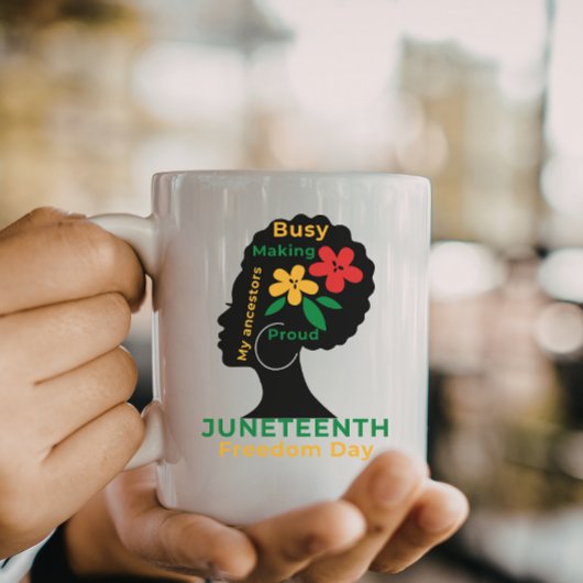 黒人の歴史 アフロの女性 ジュンティーンズの美観 コーヒーマグカップ