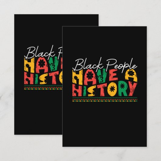 黒人の歴史 招待状 (正面/裏面)