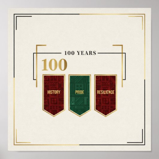 黒人の歴史、誇り、そして耐久性の100年  ポスター (正面)
