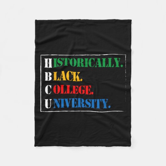 黒人の歴史 HBCU 歴史的に黒人が多い大学と フリースブランケット (正面)