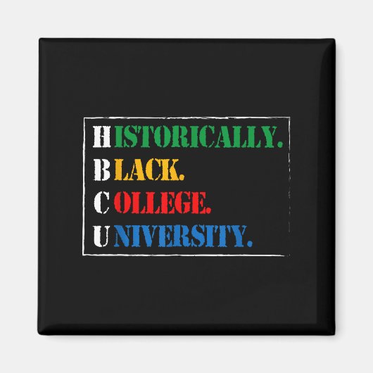 黒人の歴史+HBCU+歴史的に黒人が多い大学 マグネット (正面)