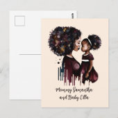 黒人の母と娘のカスタマイズギフト(4) ポストカード (正面/裏面)