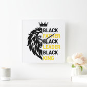 黒人の父、黒人の指導者、黒人の王 スクエア壁時計 (ホーム)